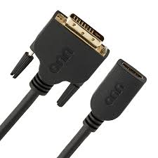 DVI-D to HDMI Adaptor Unidirectional Plug and Play Compact