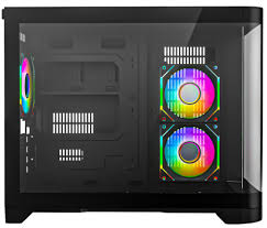 MECER Graphite Curved Gaming ATX Case With 3 ARGB Fans