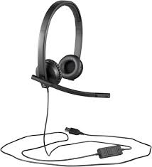 Logitech VC Headset H570e Stereo USB Noise Canceling Mic