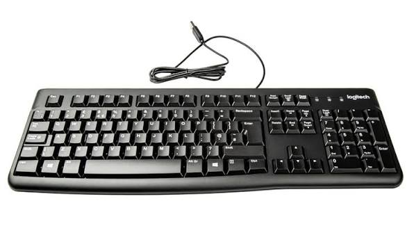 Logitech K120 Wired USB Keyboard - Black
