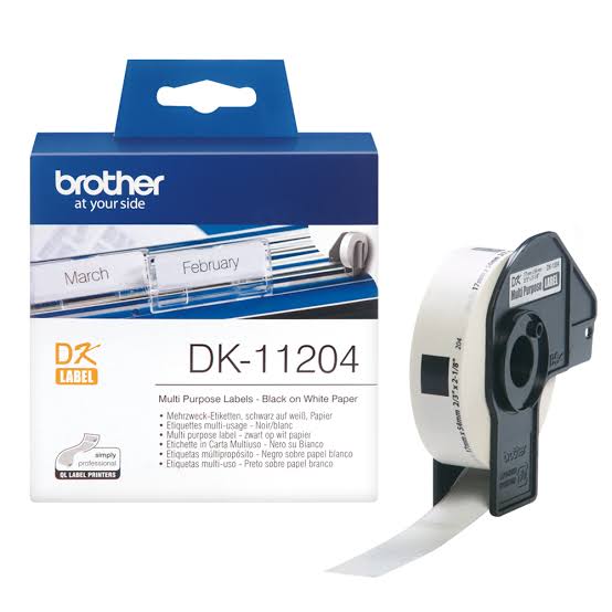 Brother DK-11204 Multi-Purpose Labels | 17mm x 54mm | 400 Labels/Roll