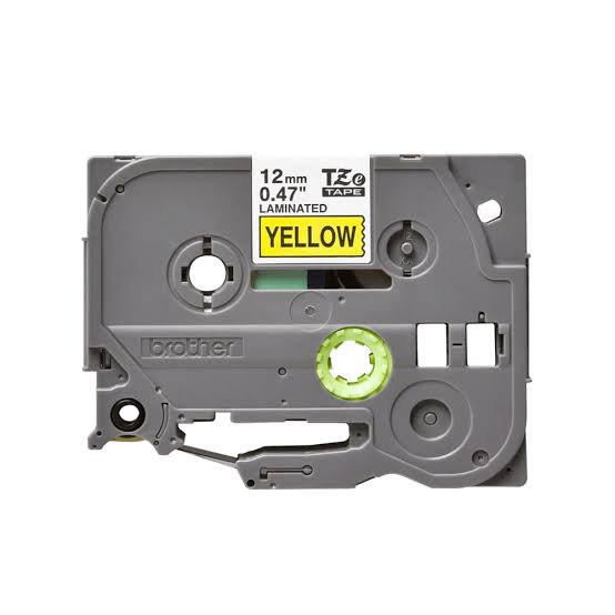 Brother TZE-631 P-touch TZe Laminated Label Tape | 12mm (0.47") Black on Yellow