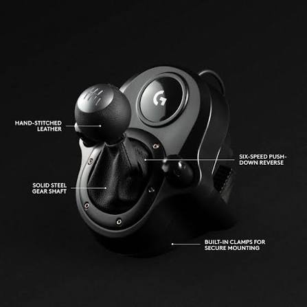 Logitech Driving Force Shifter (G-Series Racing Wheel Accessory) - Black Leather