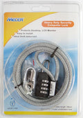 MECER 4 Dial Desktop Cable Lock Resettable 4 Digit Code