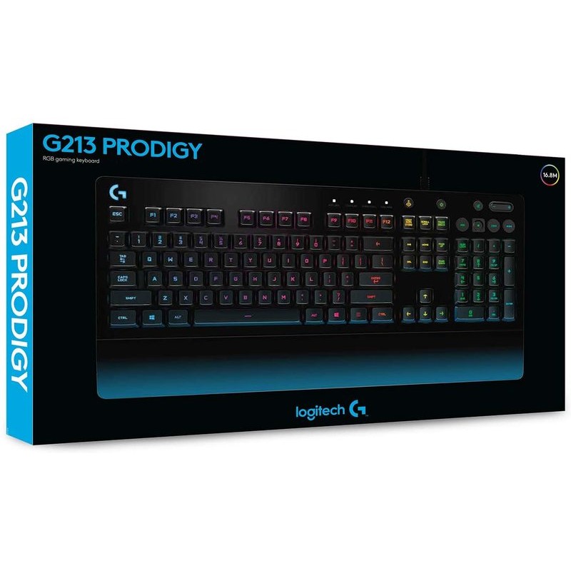 Logitech G213 Prodigy RGB Gaming Keyboard (Wired, Black)