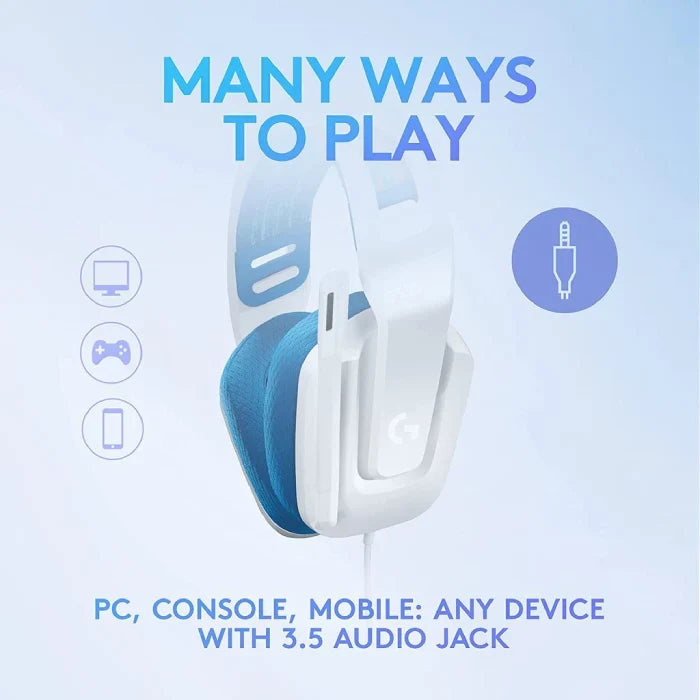 Logitech G335 Wired Gaming Headset (3.5mm) - White