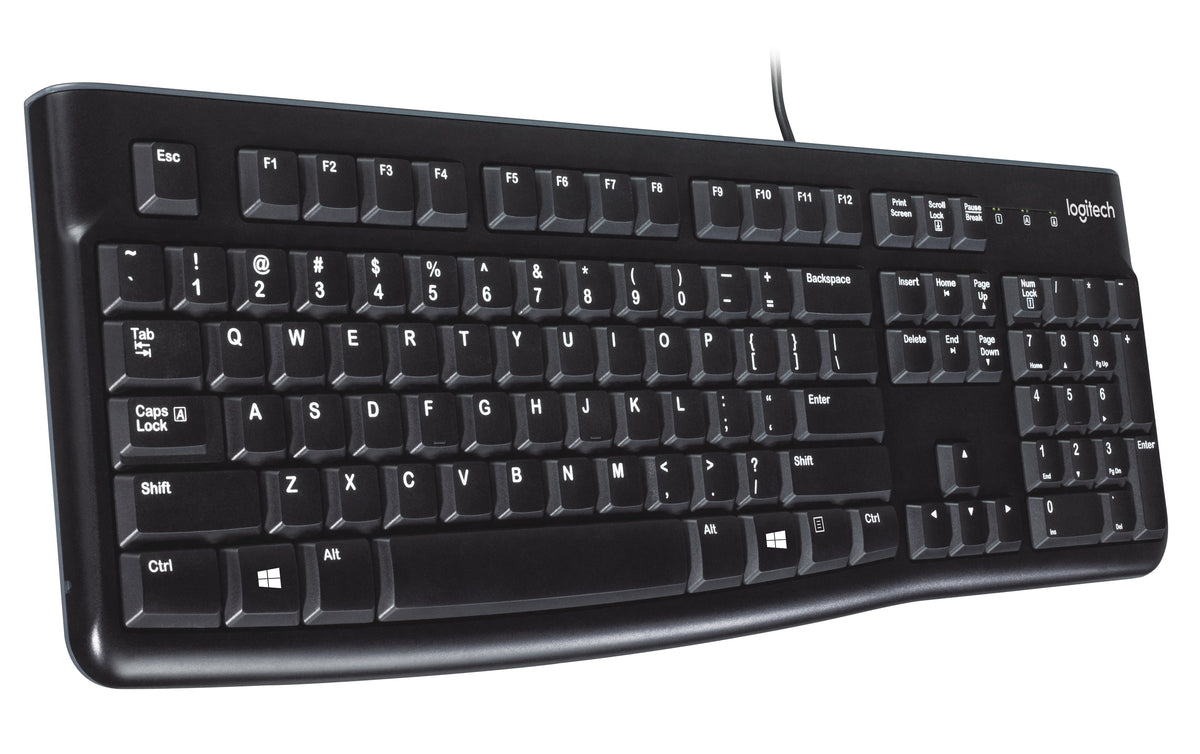Logitech K120 Wired USB Keyboard - Black