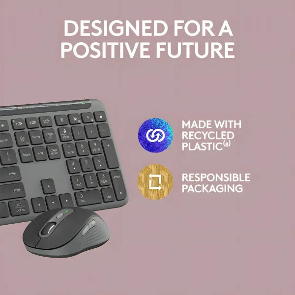 Logitech MK950 Graphite Bluetooth Keyboard And Mouse
