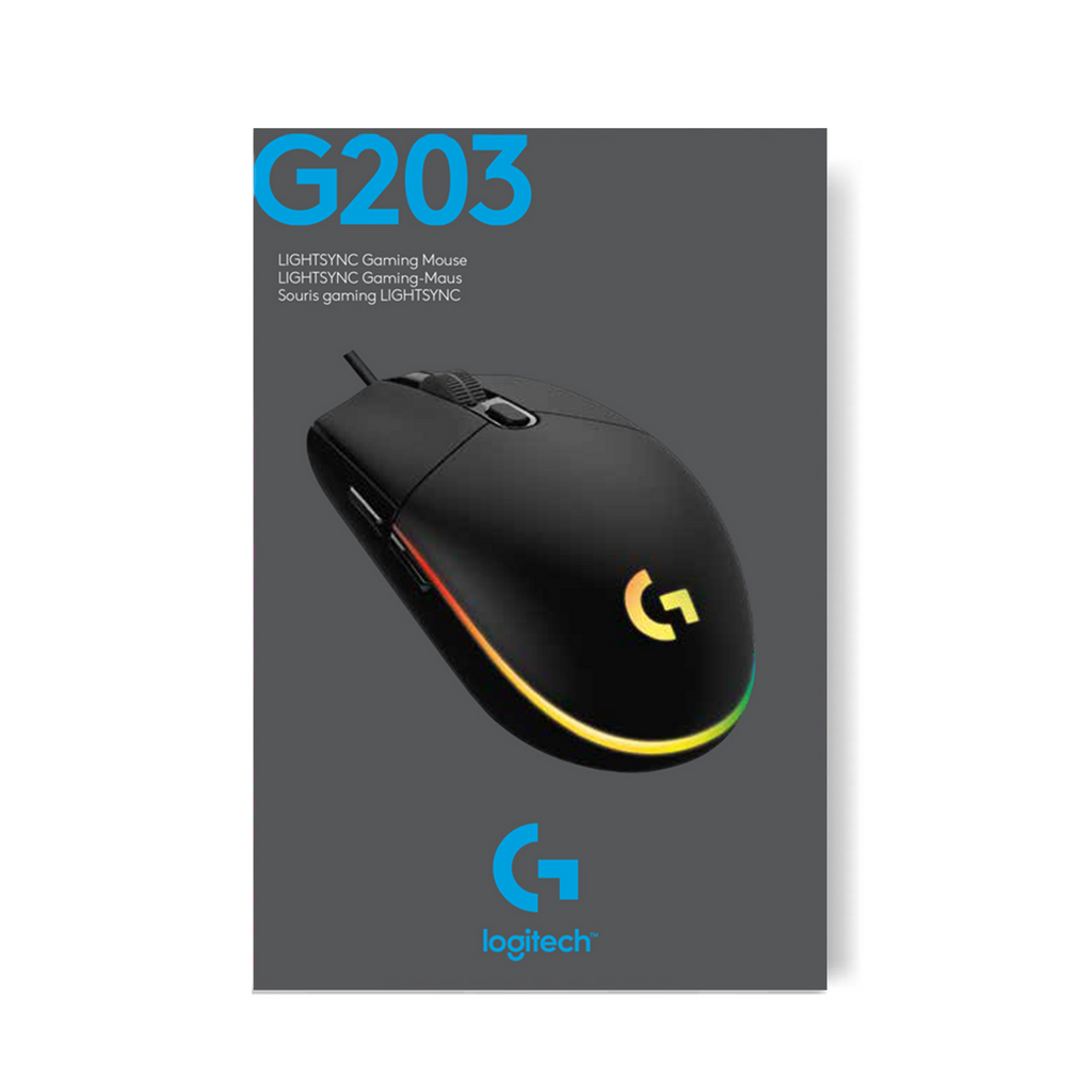 Logitech G203 LIGHTSYNC Wired Gaming Mouse - Black