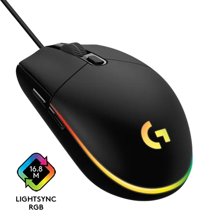 Logitech G203 LIGHTSYNC Wired Gaming Mouse - Black