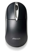 Mecer Black Optical Mouse PS2 Wired Computer Accessory