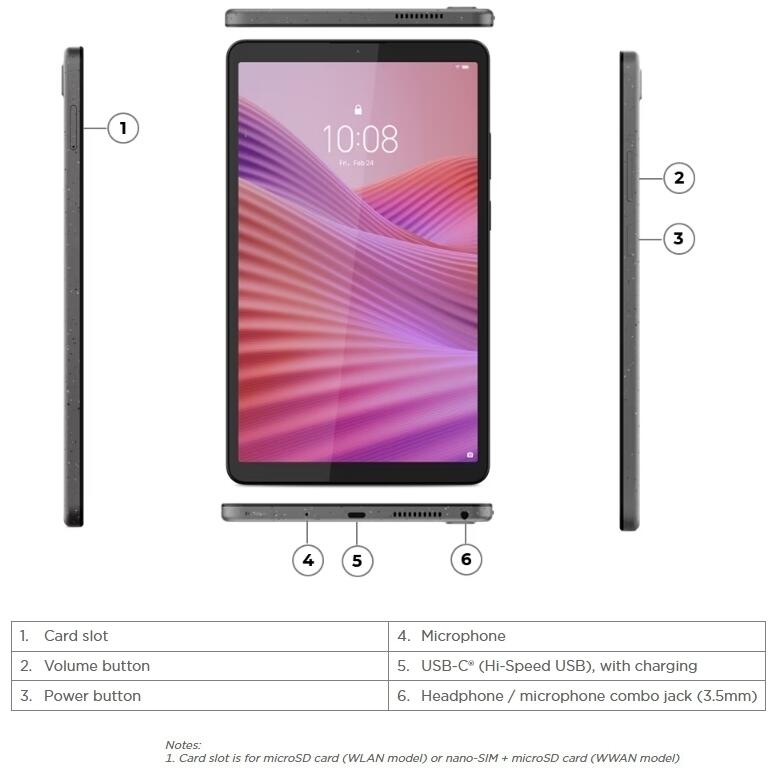 TB305XU TAB1 Grey 8.7 Inch WUXGA Tablet MediaTek G85 OC