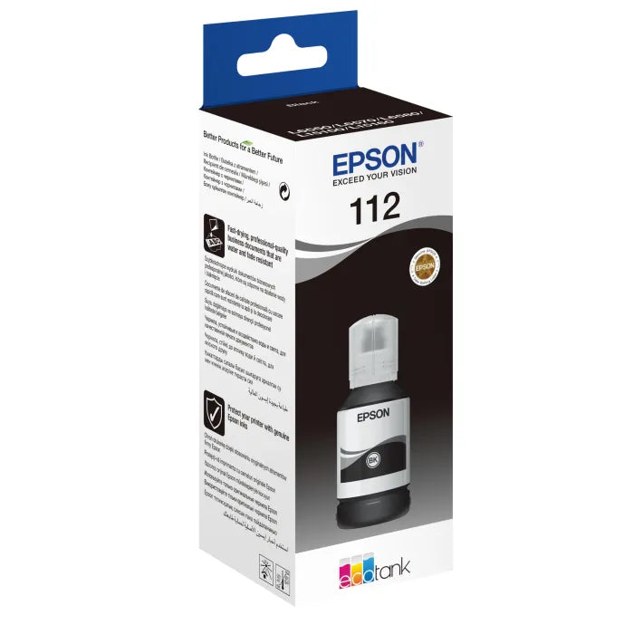 Epson 112 Black Ink Bottle 127ml For L6580 L15150 L15160