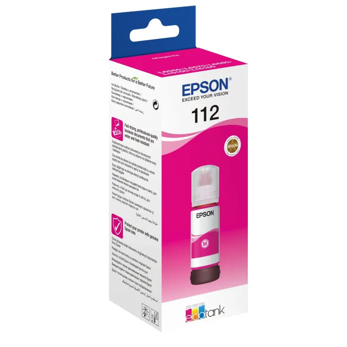 Epson 112 Magenta EcoTank Pigment Ink Bottle (70ml)