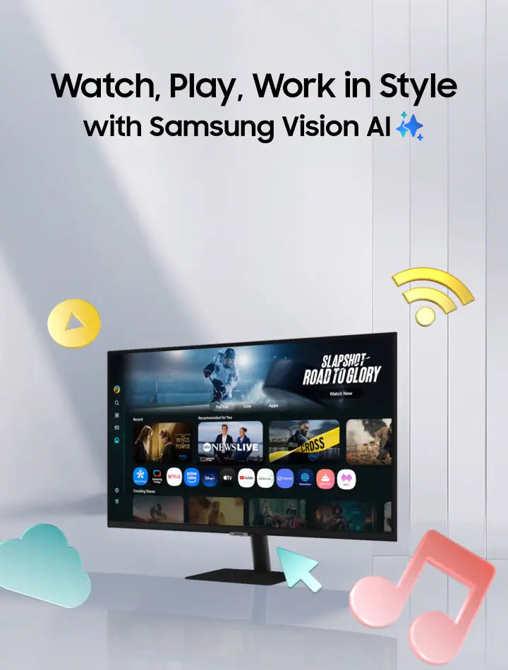 Samsung LS32FM700 32 Inch 4K UHD Monitor USB C HDMI WiFi